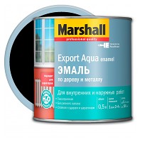 Эмаль Marshall Export Aqua черная полуматовая 0,8 л